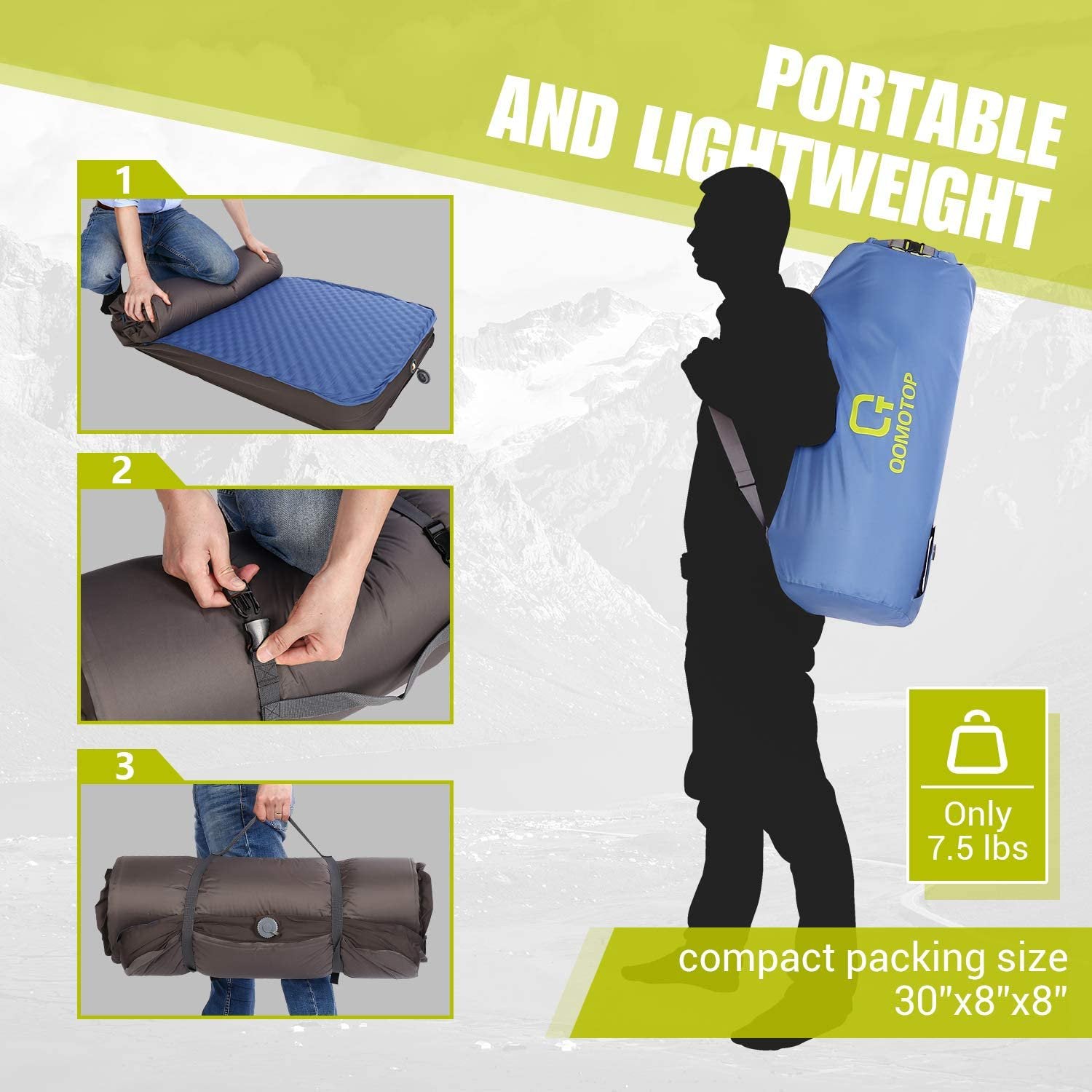 80¡±¡Á28¡± Self-Inflating Sleeping Pad QTSID1