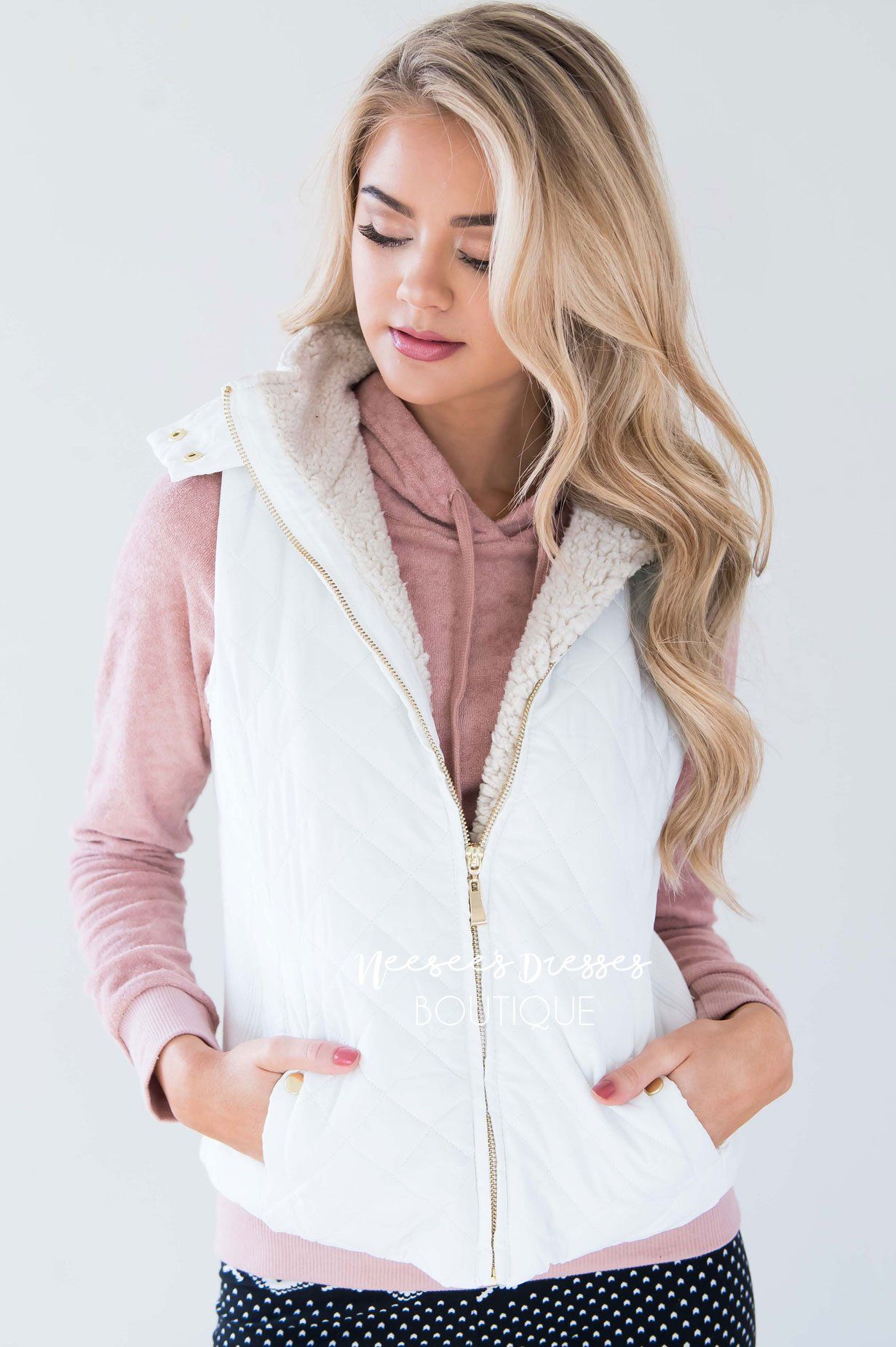 Fur Lined Quilted Vest