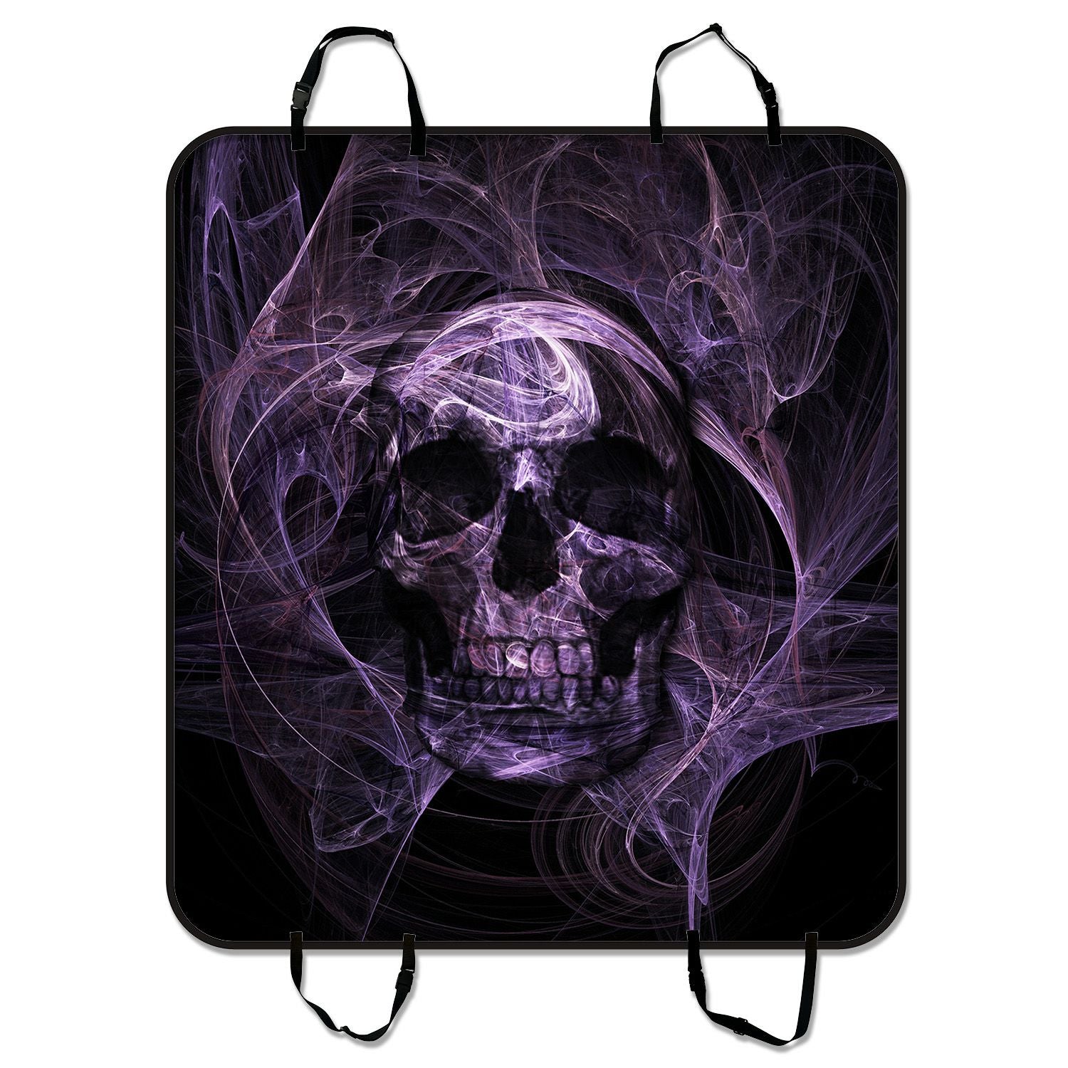 GCKG Purple Fluorescence Skull Pet Car Seat Cover Dog Car Seat Mat Hammock Cargo Mat Trunk Mat For Cars Trucks and SUV 54x60 inches