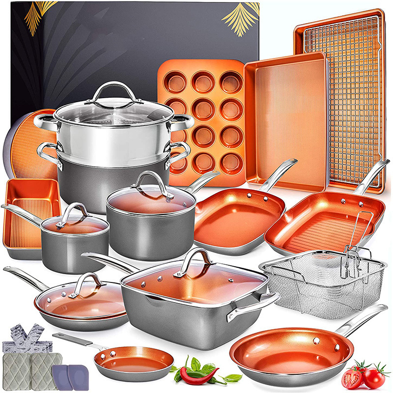 23 Piece Kitchen Cookware Set Induction Cookware Induction Pots and Pans