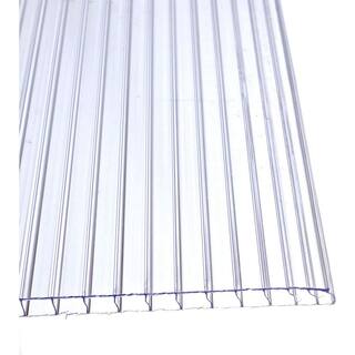 Ejoy 72 in. L x 27.5 in. W x 0.31 in. Corrugated Polycarbonate Plastic Clear Twin Wall Roofing Panel (Set of 4-Piece) TwinWall_TWPSC72x24_8mm_4pc