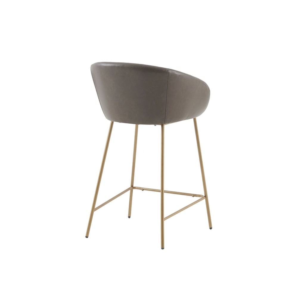 Madison Park Andrina Brown/ Gold Counter stool