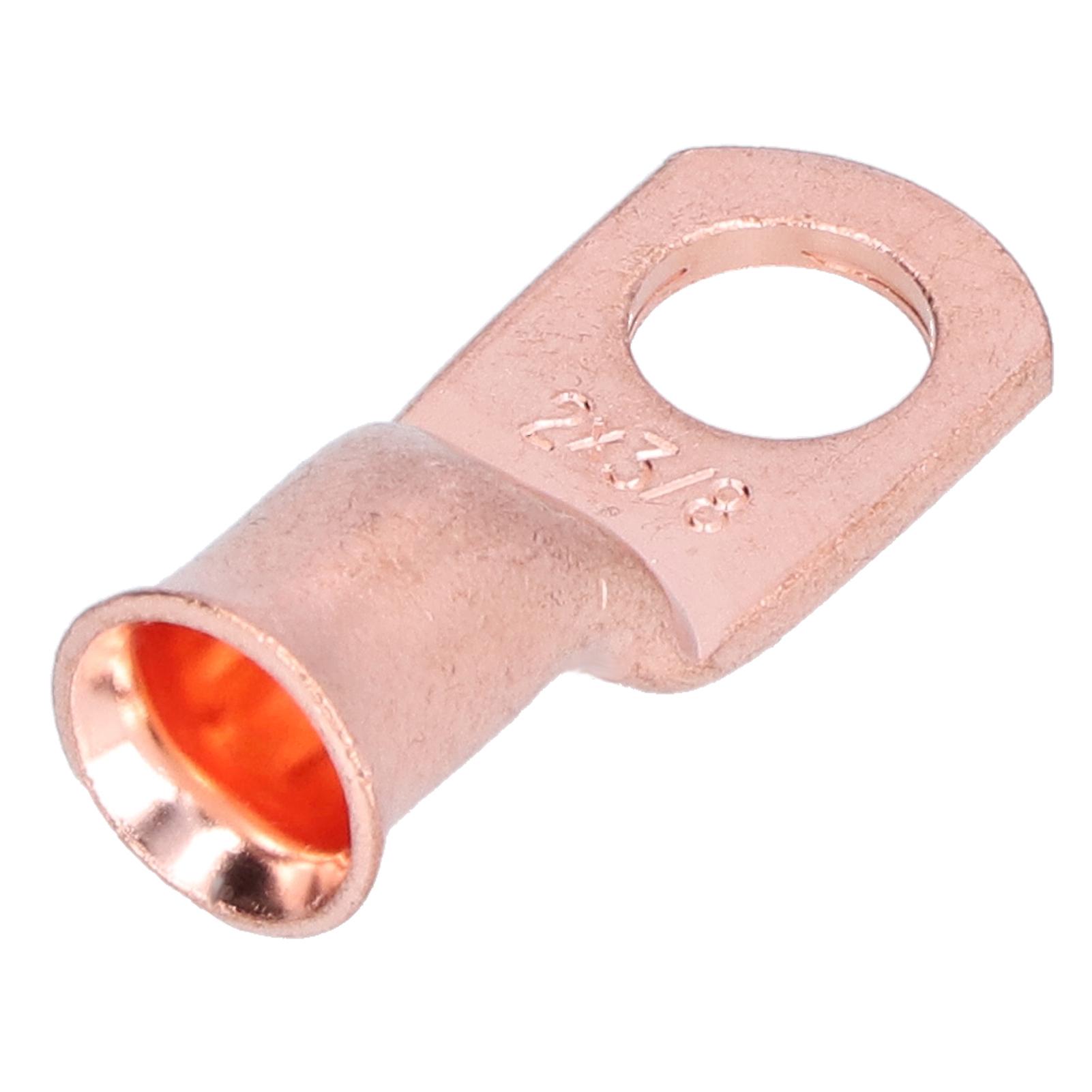 2awgx3/8 Battery Cable Ends Wire Lugs Bare Copper Eyelets For Marine Automotive Outdoor