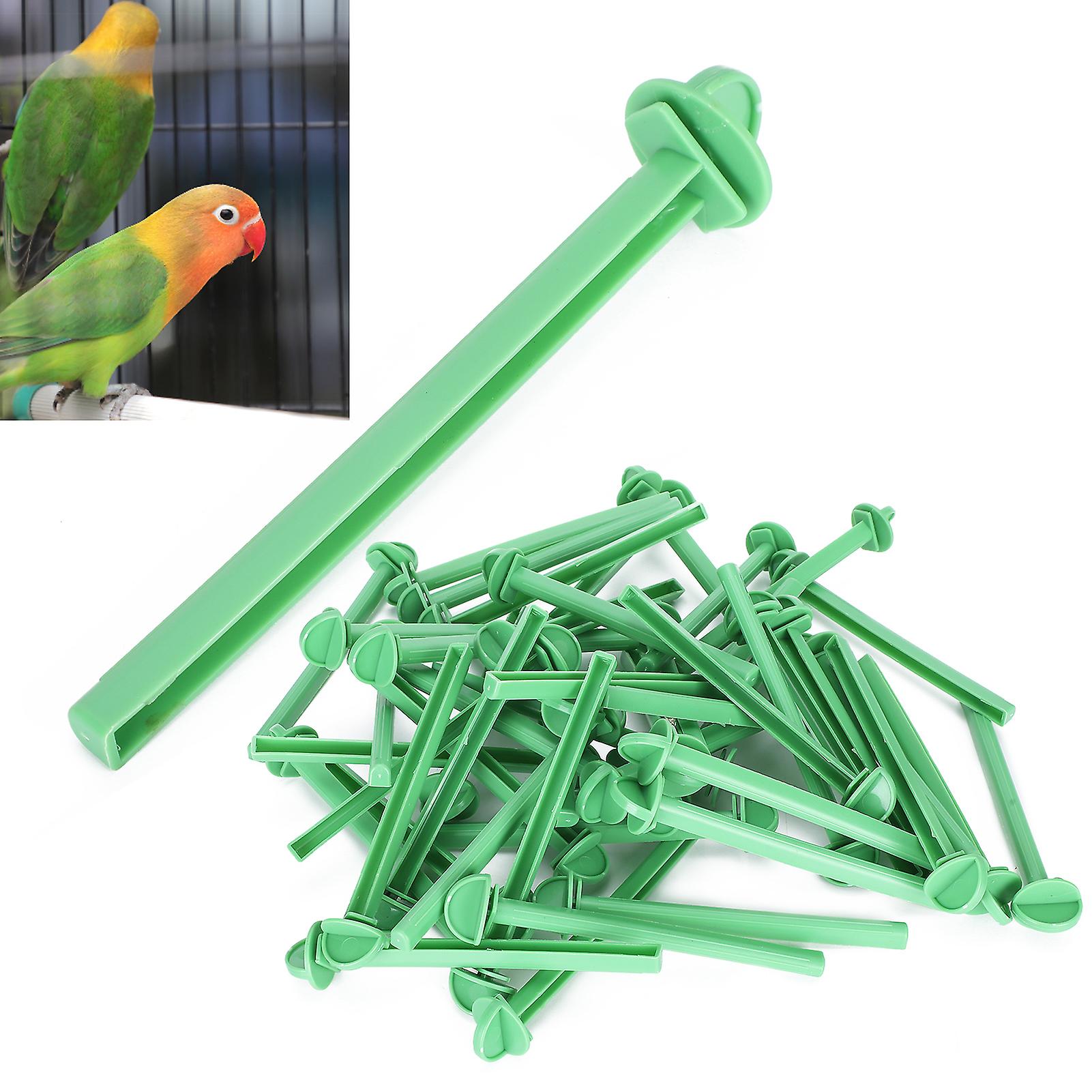 50pcs Plastic Bird Cage Standing Stick Parrots Parakeet Standing Bar Cage Accessory