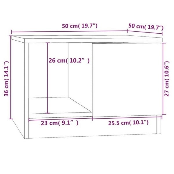 Coffee Table Concrete Gray 19.7