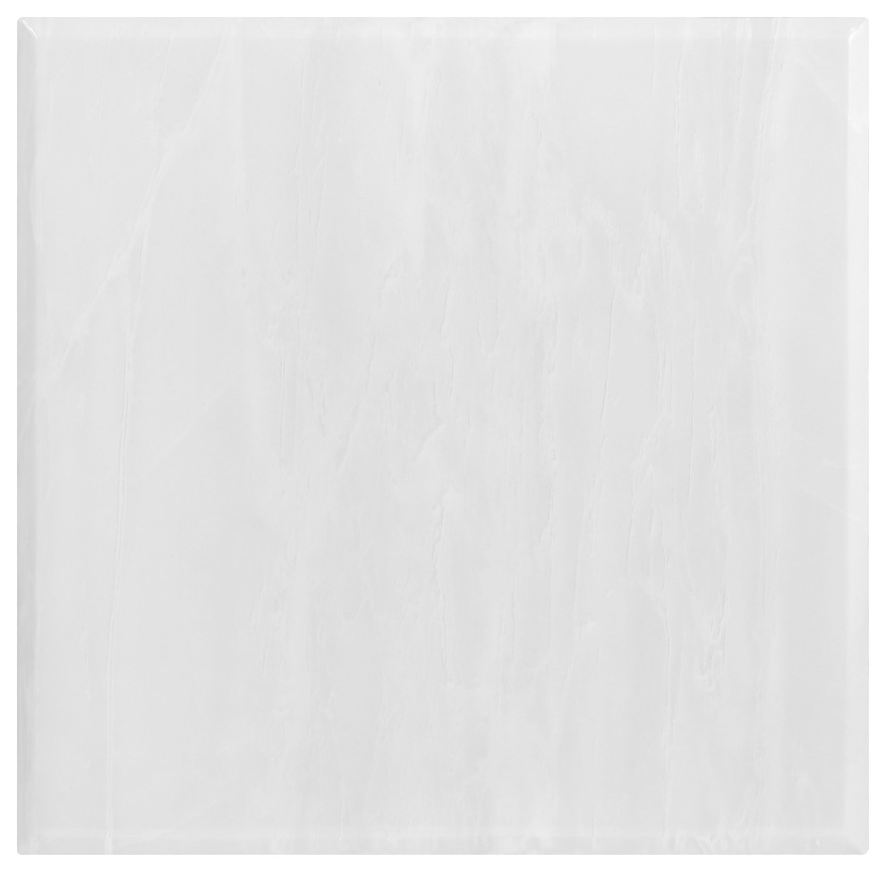Kerwin U base Square End Table White and Chrome   Modern   Side Tables And End Tables   by Modon  Houzz