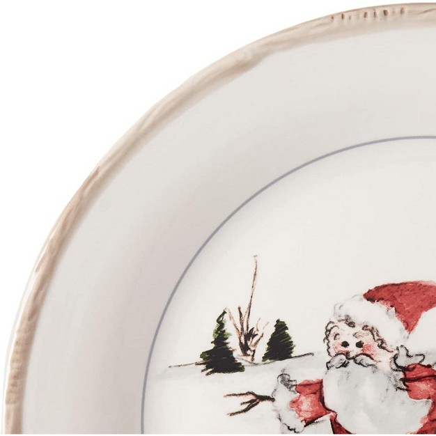 American Atelier Christmas Twig Holiday Dinner Plate Set Of 4 Holiday themed Special Occasion Earthenware Multipurpose Dishes 11 Inch