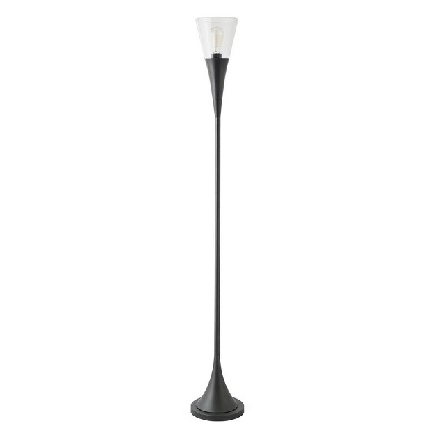 Glass Floor Lamp In Black Henn amp hart