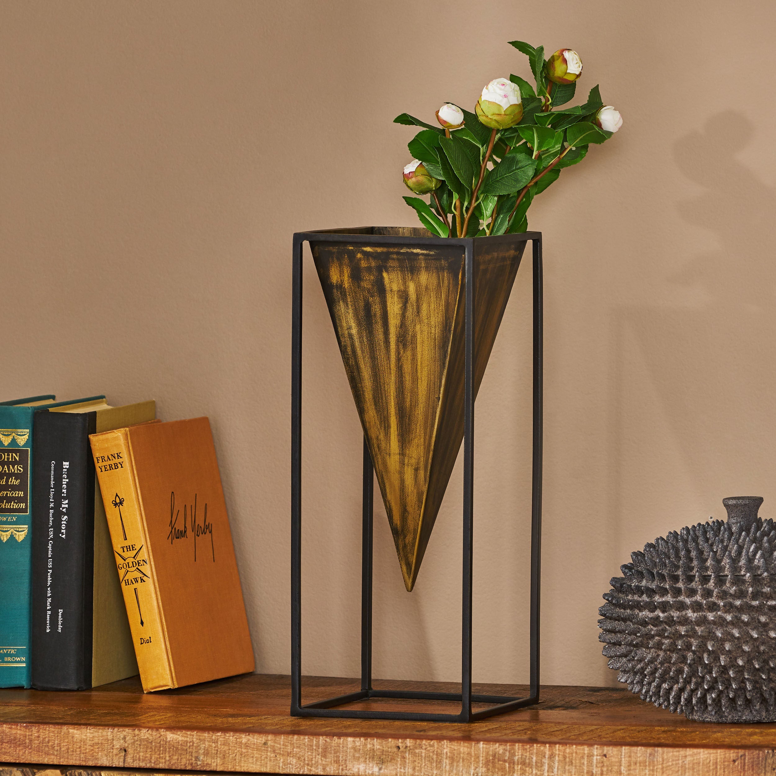 Keyser Handcrafted Iron Decorative Frame Vase