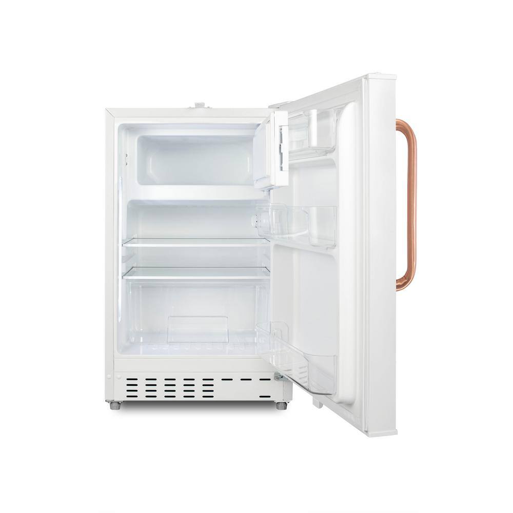 Summit Appliance 20 in. 2.68 cu. ft. Mini Refrigerator in White with Freezer ADA Compliant ADA302RFZTBC