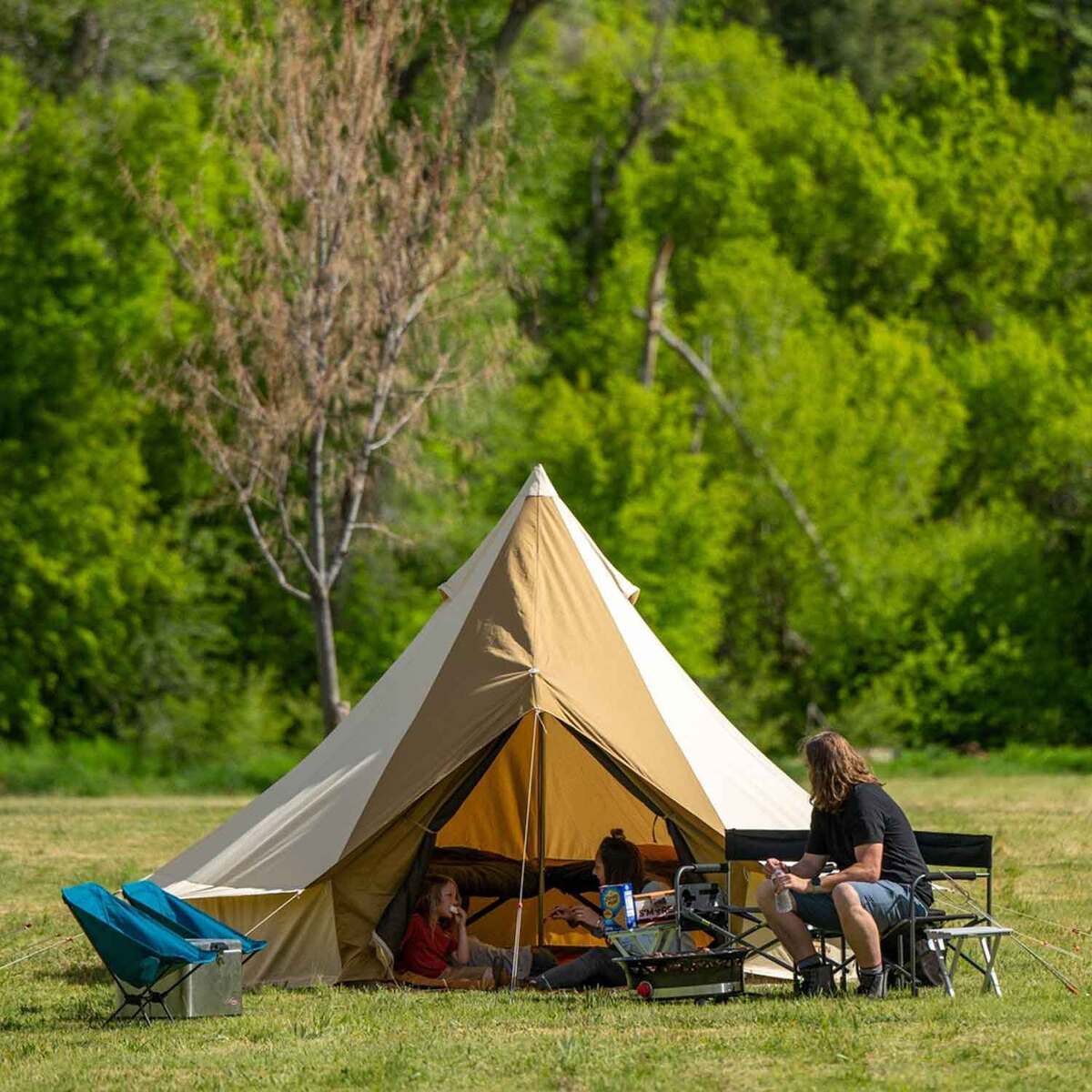 TETON Sports Sierra 10Person Canvas Tent  Khaki Tan