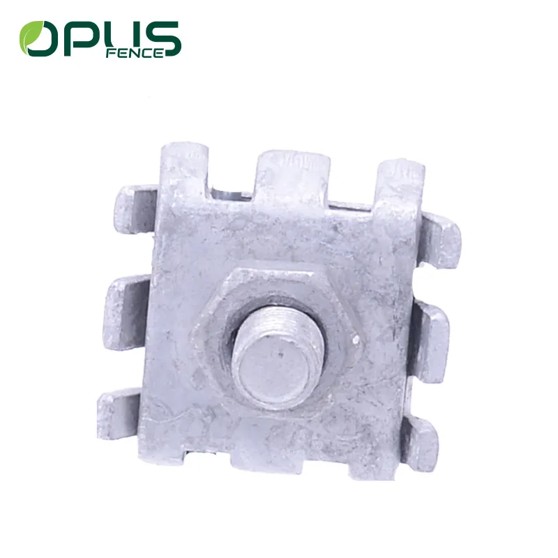 Adjustable galvanized metal fence aluminum connector for electric fences wires