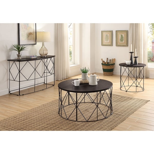 Furniture of America Brigid Modern Metal 47-inch Geometric Sofa Table