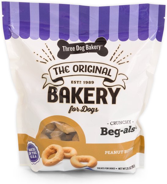 Three Dog Bakery Crunchy Beg-als Peanut Butter Dog Treats