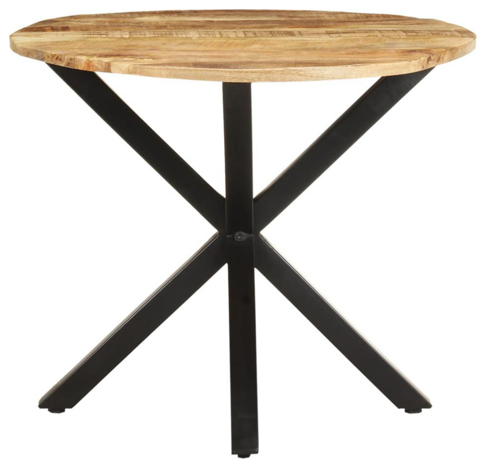 Vidaxl Side Table 26.8X26.8X22 Solid Mango Wood 0659   Industrial   Side Tables And End Tables   by BisonOffice  Houzz