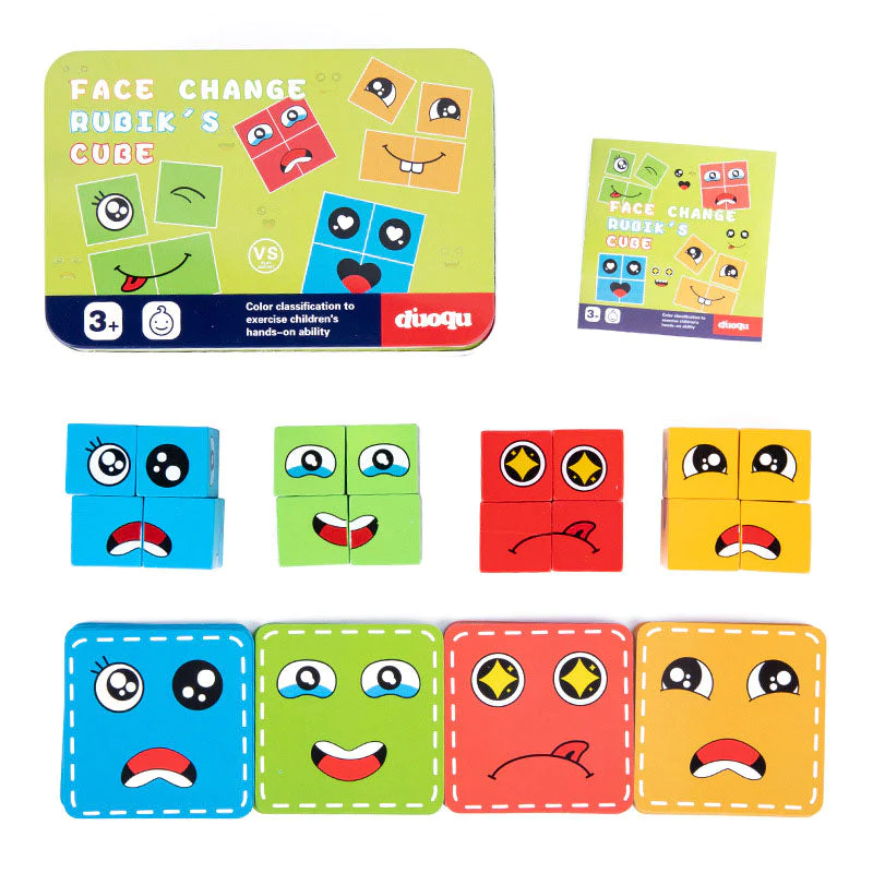 ⏰Hot Sale-30% OFF 👼-3D expression change face building blocks toy