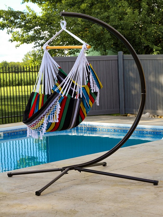 The Hamptons Collection 72 Multi color Brazilian Style Hammock Chair With A Hanging Bar