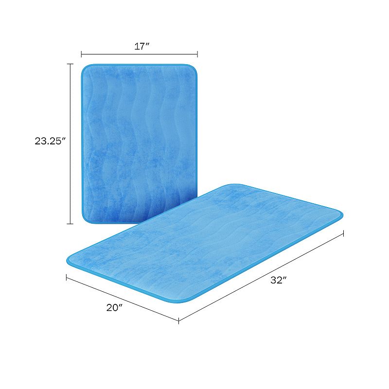 Portsmouth Home 2-piece Memory Foam Bath Mat Set