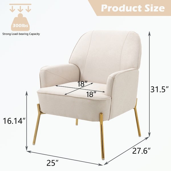 Upholstered Modern Arm Accent Chair