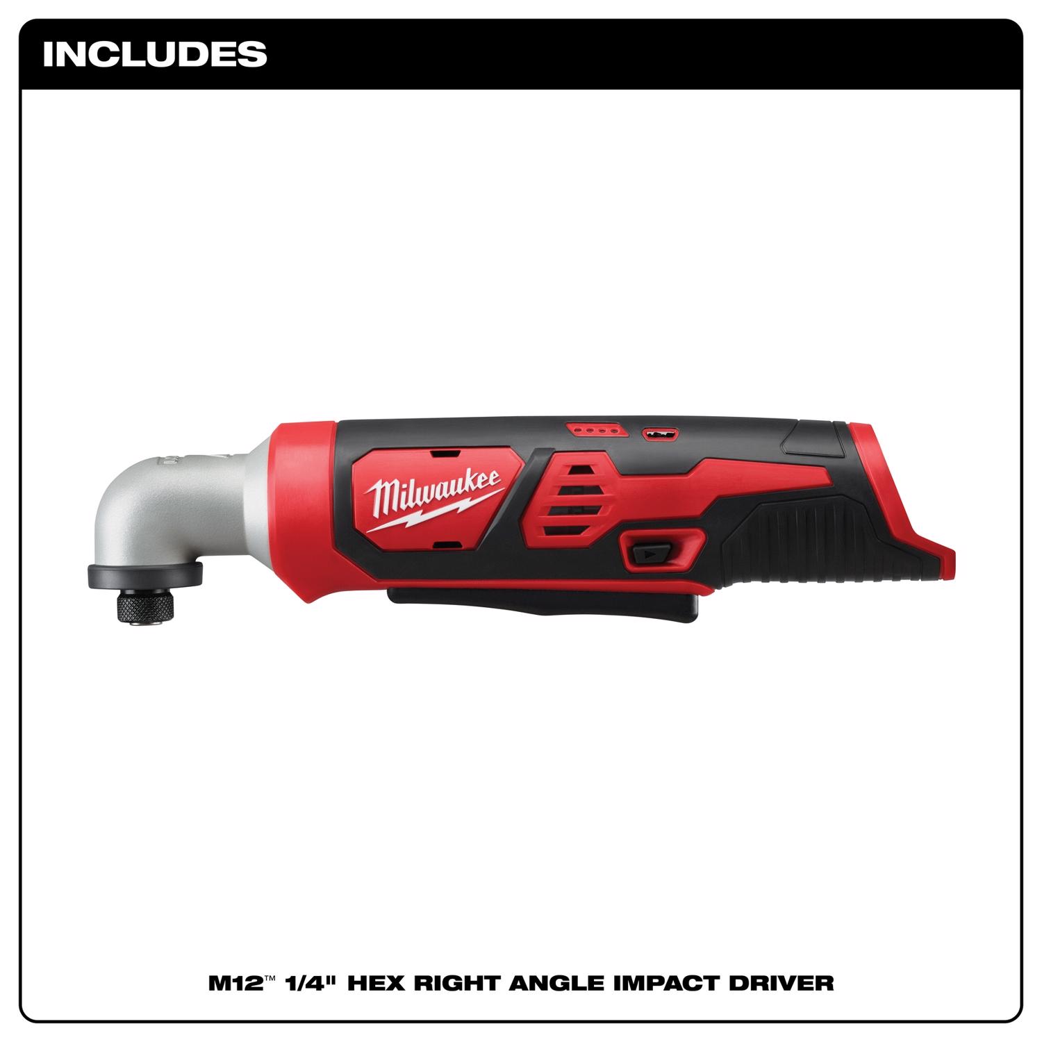 MW M12 12 V 1/4 in. Cordless Brushed Impact Driver Tool Only