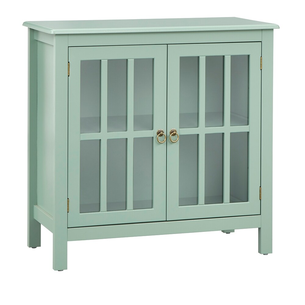 Simple Living Portland 2 Door Glass Cabinet