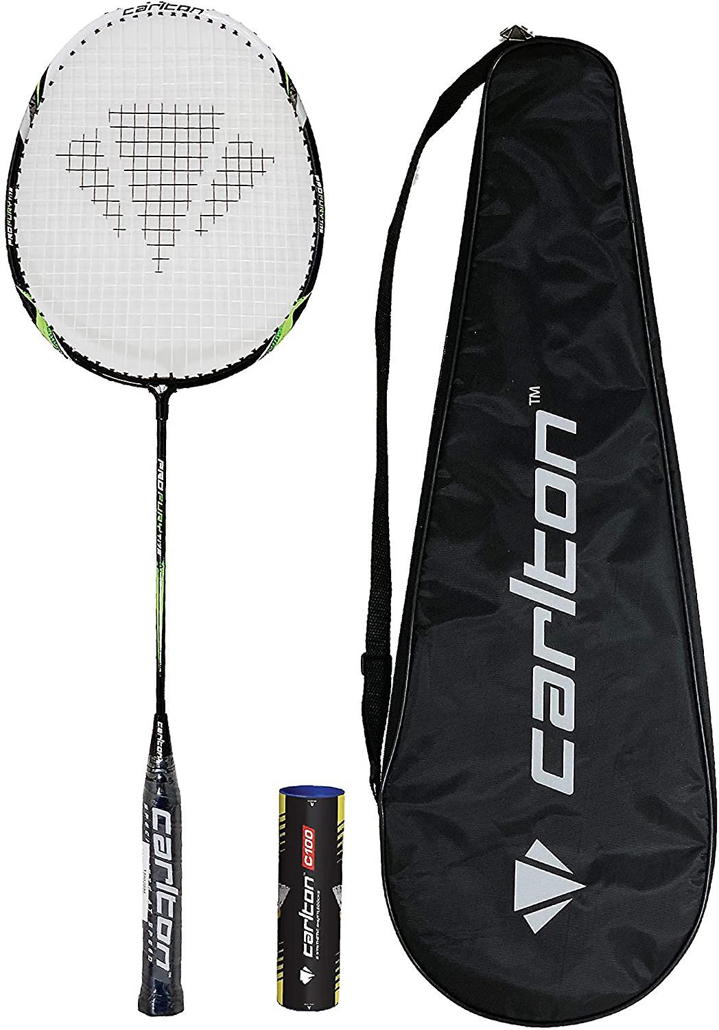 Carlton pro fury badminton racket + cover + 6 shuttles