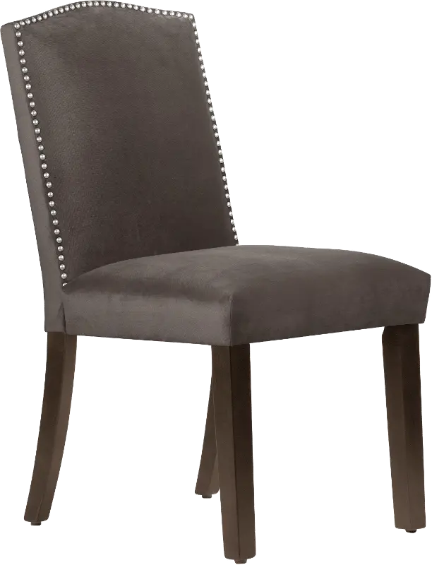 Reese Dark Brown Nail Button Back Dining Chair- Skyline Furniture