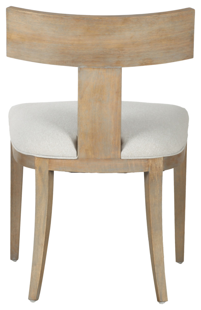 Fabien Mid Century Modern Beige Linen  Wood Dining Chair   Transitional   Dining Chairs   by Vig Furniture Inc.  Houzz