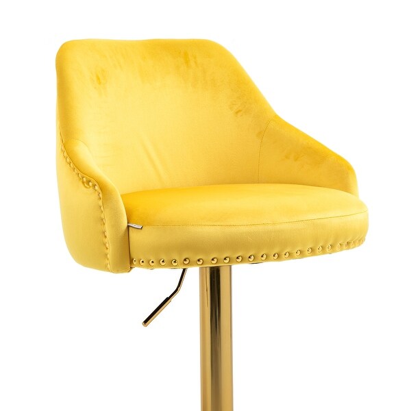 Velvet Upholstered Bar Stools