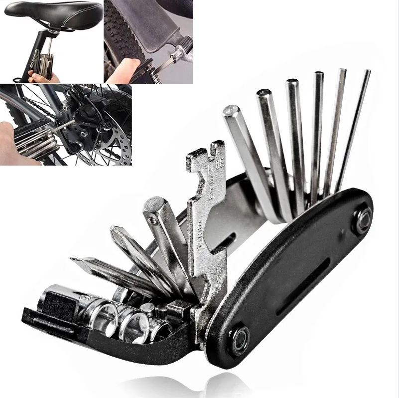 Mountain Cycle Portable Socket Multipurpose Wrench Bicycle Multi Tool Screwdriver Motorcycle Bike en Fix Touring Pocket