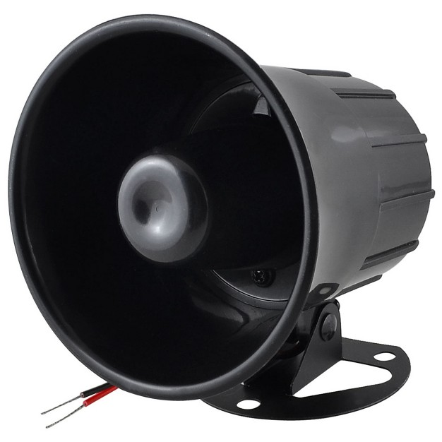 Unique Bargains Car Security Alarm Siren Horn Dc 12v 15w 1pc Black