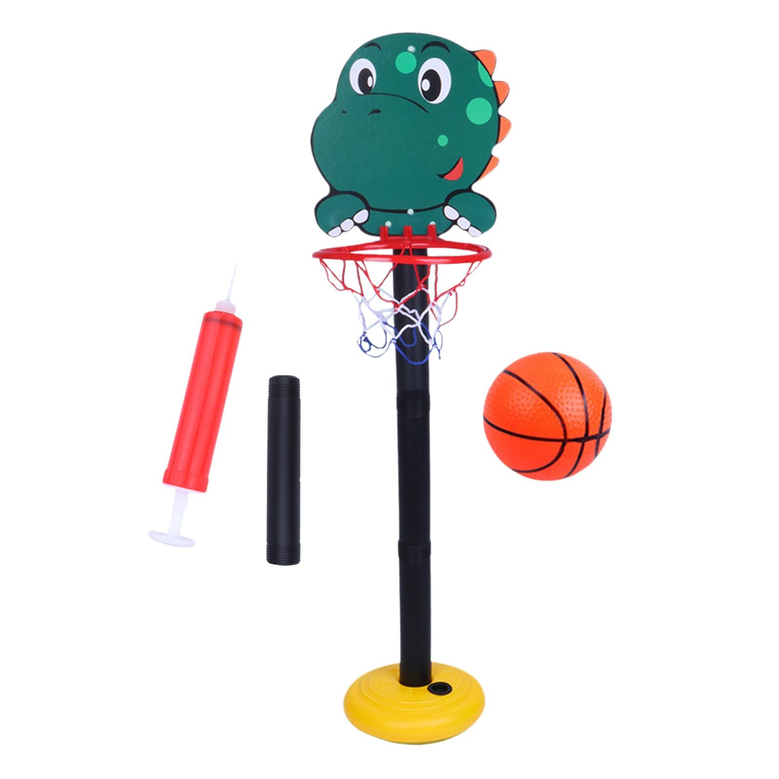 Portable Basketball Hoop Toys Playing Set Outside Toys Yard game Outdoor Sports Adjustable Basketball Hoop Stand for Bedroom Garden Dinosaur