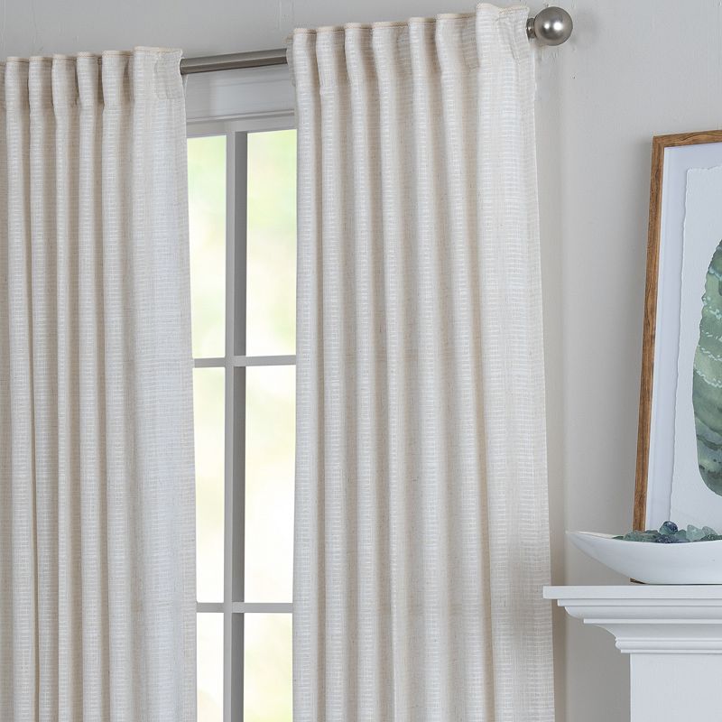 NATCO Billings Woven Horizontal Stripe Window Curtain Panel