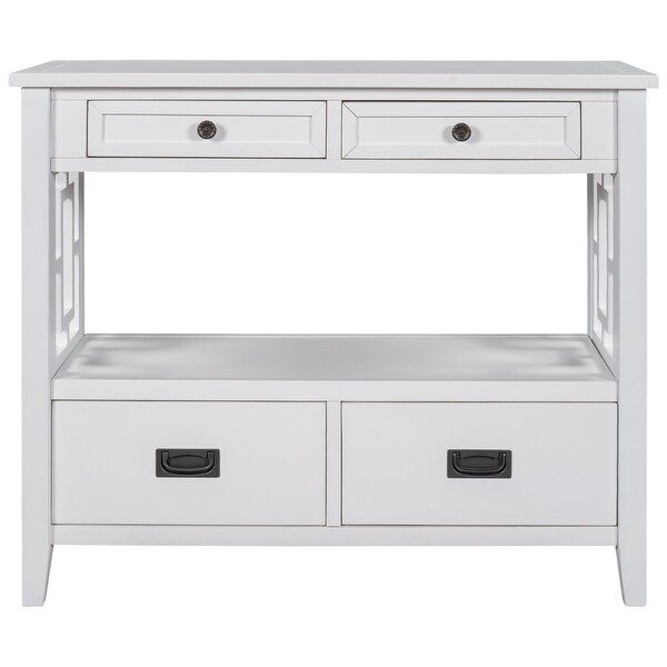 Console Table Sofa Table for Living Room with 4 Drawers and 1 Shelf