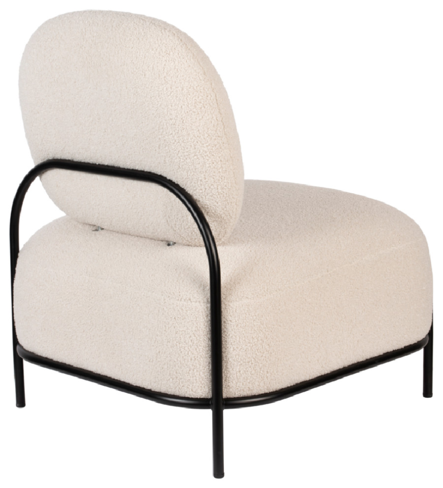 White Modern Lounge Chair  DF Polly   Midcentury   Armchairs And Accent Chairs   by Oroa   Distinctive Furniture  Houzz
