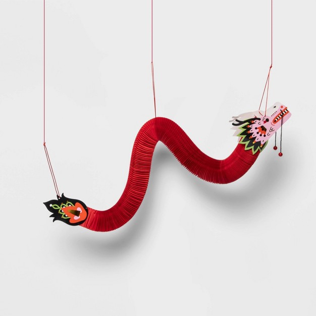 Lunar New Year Red Accordion Dragon Garland