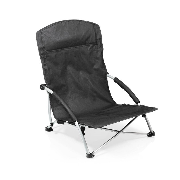 Picnic Time Tranquility Portable Beach Chair Black