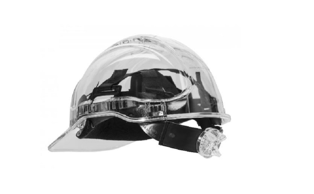 Peak View Ratchet Vented Hard Hat ; Clear ;