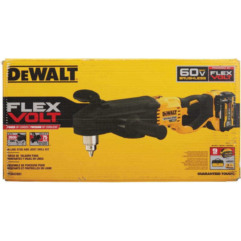 DW 60V MAX Lithium-Ion Brushless In-Line Studamp Joist Cordless Drill Kit