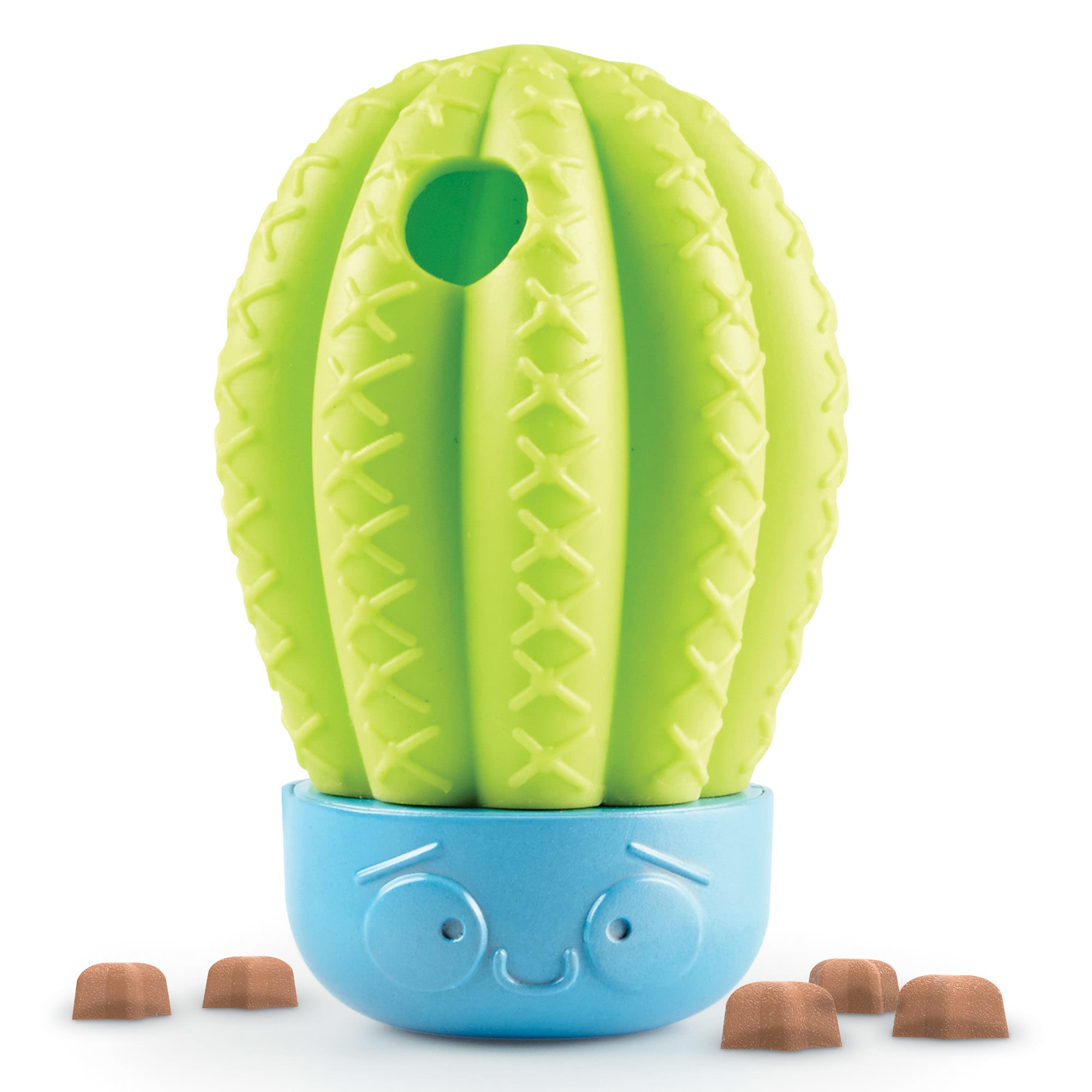 Brightkins Cactus Surprise Treat Dispenser Dog Toy， Medium