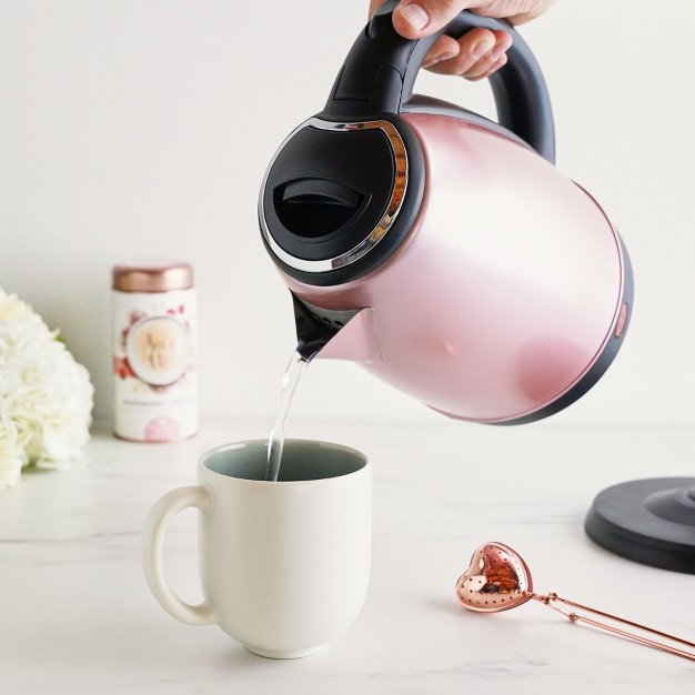 Pinky Up Parker Electric Tea Kettle Cordless Kettle Stainless Steel Hot Water Boiler In Rose Gold 56oz Set Of 1