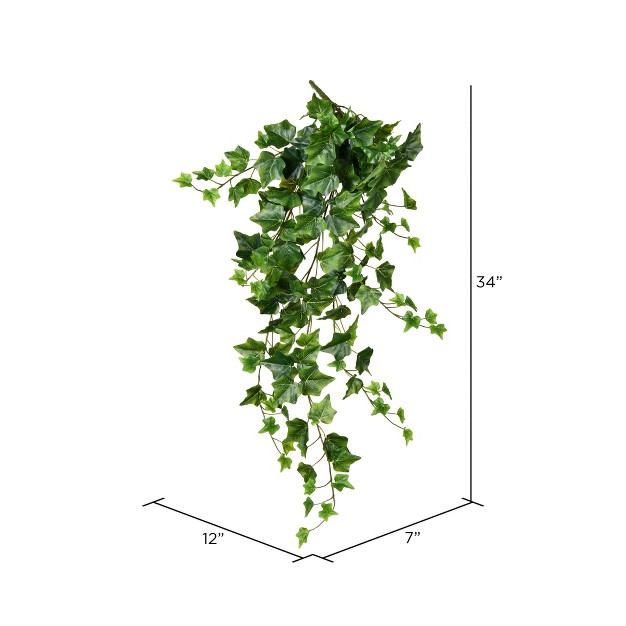 Vickerman Artificial Green Ivy Hanging Bush