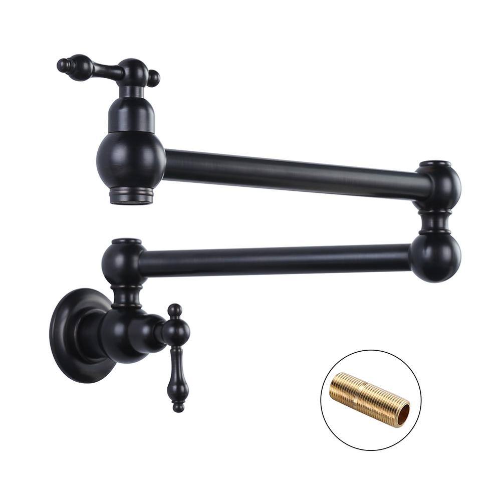 IVIGA Wall Mounted Pot Filler with Double-Handle in Oil Rubbed Bronze VSK11RB