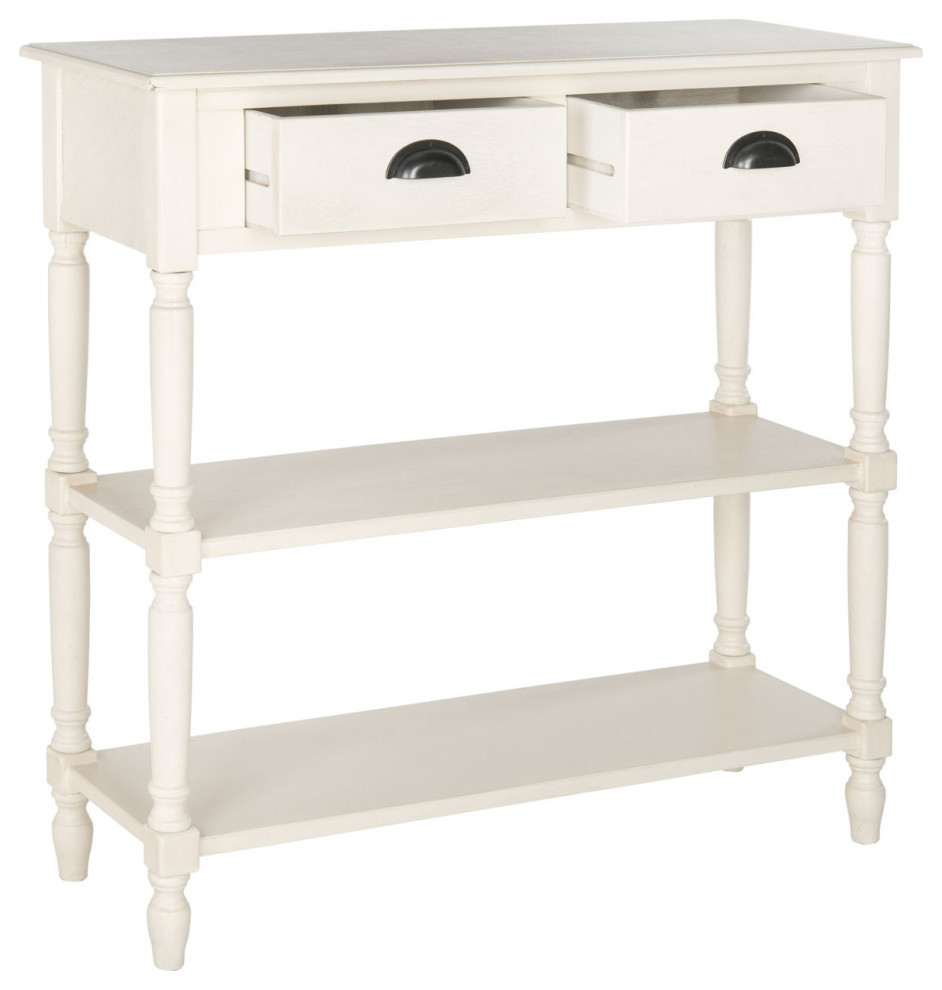 Mae Console Table With Storage White   Traditional   Console Tables   by V.S.D Furniture  Houzz