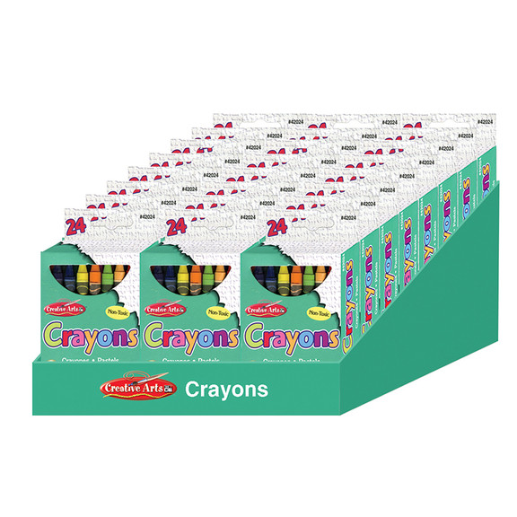 Charles Leonard CHL42024ST 24 Boxes Of 24 Crayons ...