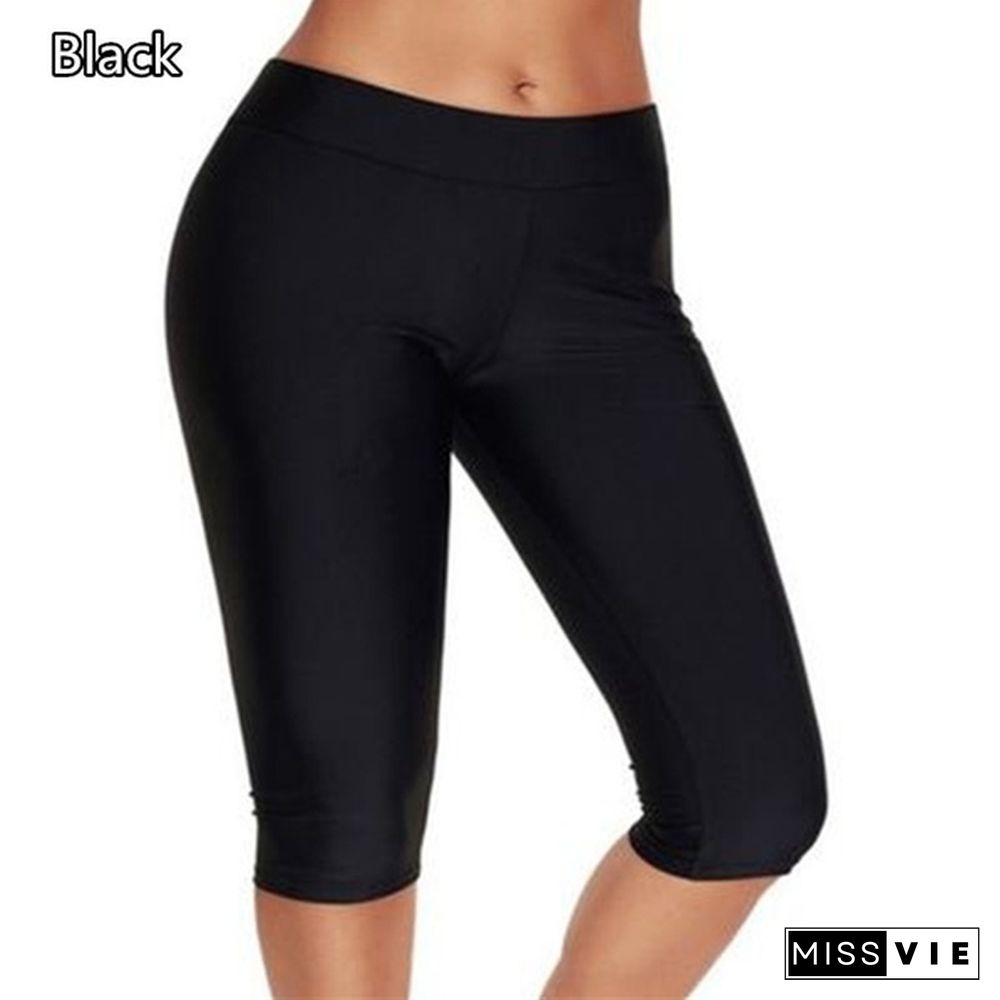 Women's Workout Capri Pants Leggings Yoga Shorts Fitness Exercise Running Tight Shorts