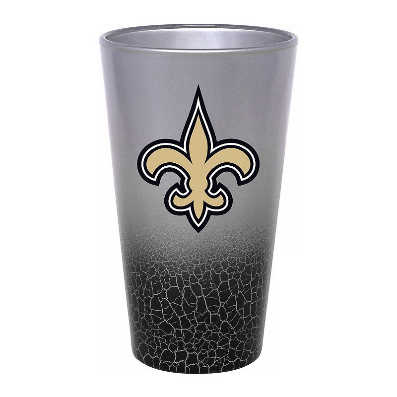 New Orleans Saints 16oz. Crackle Pint Glass