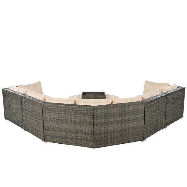 6Piece Rattan Patio Conversation Set