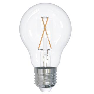 Bulbrite 2.5-Watt 25-Watt Equivelant A19 LED Light Bulb Medium Base (E26) Clear Filament 2700K (4-Pack) 862687