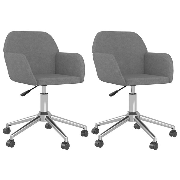 vidaXL Swivel Dining Chairs 2 pcs multi color Fabric